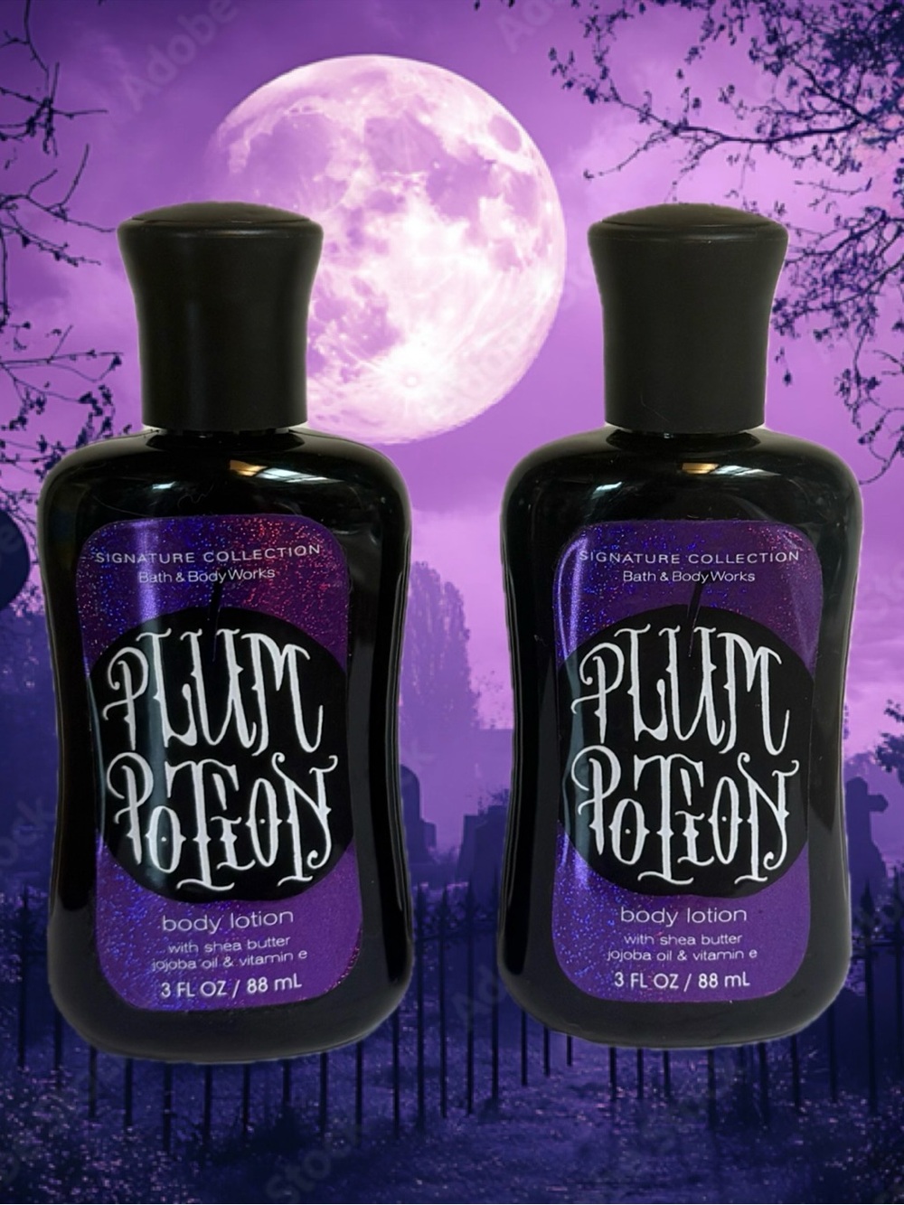 PLUM POTION Body Lotion x2 Bath & and Body Works